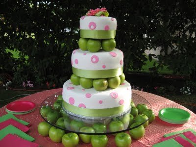 green apple wedding cake