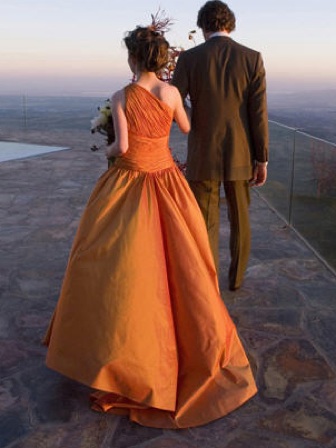 Wedding Dress Orange