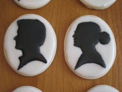 Silhouette wedding cookes too