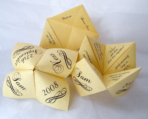 No time to DIY Get custom cootie catchers from katskrafts on Etsy